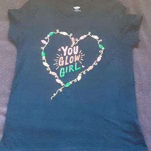Girl Teen Short Sleeve Shirt CHRISTMAS THEMED